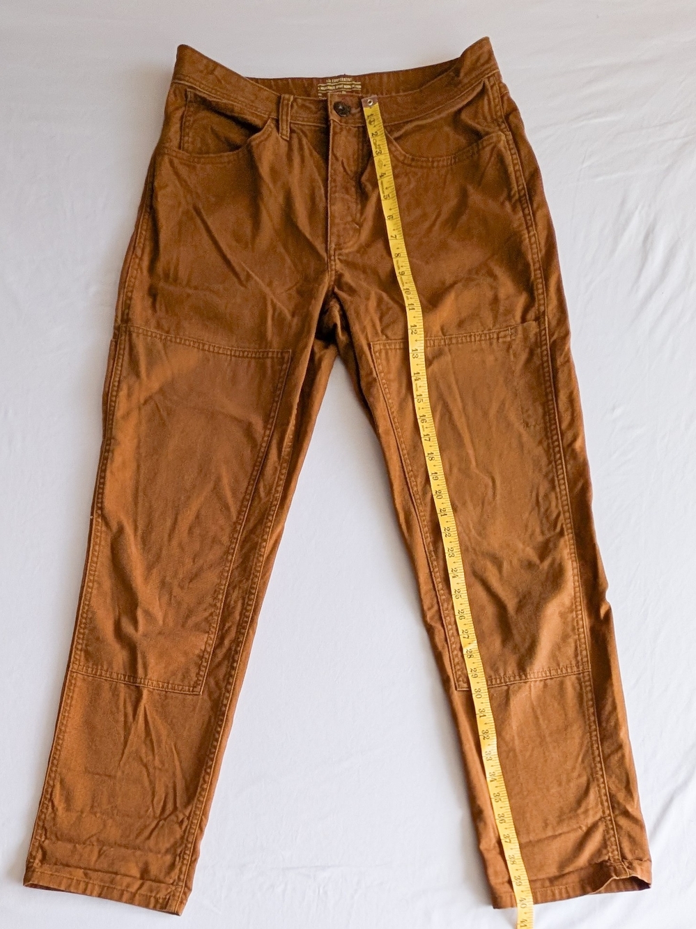 REI Cooperative Pants Mens 32x32 Caramel Brown Canvas Cargo Workwear Utility - Picture 9 of 9